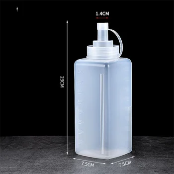 1 Adet Sıkmak Çeşni Şişeleri 800/1000ML Büyük Çaplı Toz Geçirmez Plastik Sıkmak sos şişesi Pansuman Şişesi