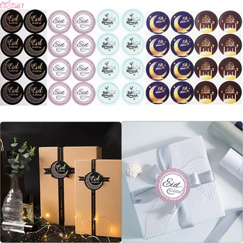 120 adet Ramazan EİD Mubarak Dekor Kağıt Etiket Hediye Renkli Etiket conta etiket İslam Müslüman Ramazan bayramı Dekorasyon Malzemeleri