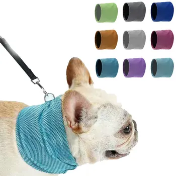 9 Renkler Yaz Köpek Soğutma Bandana Yaka Yumuşak Köpek Boyun Wrap Bez tasma delikli eşarp Açık Pet Yavru Köpek Malzemeleri