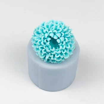 HC0443 PRZY 3D krizantem çiçeği Kalıpları Düğün Doğum Günü sevgililer Günü Sabun Kalıpları Silikon Mum Kalıp Kil Reçine