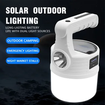 Kamp ışık yürüyüş güneş / USB LED acil durum lambası taşınabilir el feneri askı ile güvenlik aydınlatma el feneri