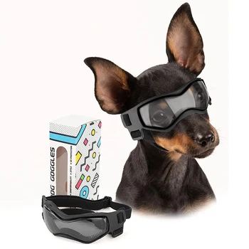 Sürme sürüş gözlükleri Koruma Yumuşak Köpek Küçük Gözlük Pet Giyim Cins Ayarlanabilir Orta Kolay Köpek Güneş Gözlüğü Açık