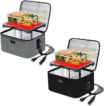 Taşınabilir gıda ısıtıcısı Kişisel Mini Taşınabilir Fırın-12V 24V 110V 3-in-1 elektrikli ısıtmalı yemek kabı İş için, Araba, Kamyon, Seyahat, H