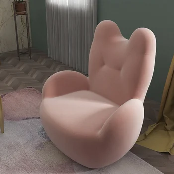 Tek Peluş Oturma Odası Kanepe Lüks Kumaş Kanepe Bireysel salon sandalyesi Salonu Tembel Yatak Odası Nordic Muebles Hogar Ev Dekor